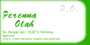 perenna olah business card